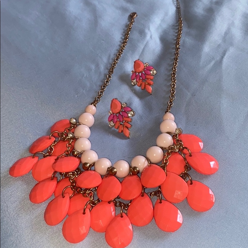 Necklace and earrings